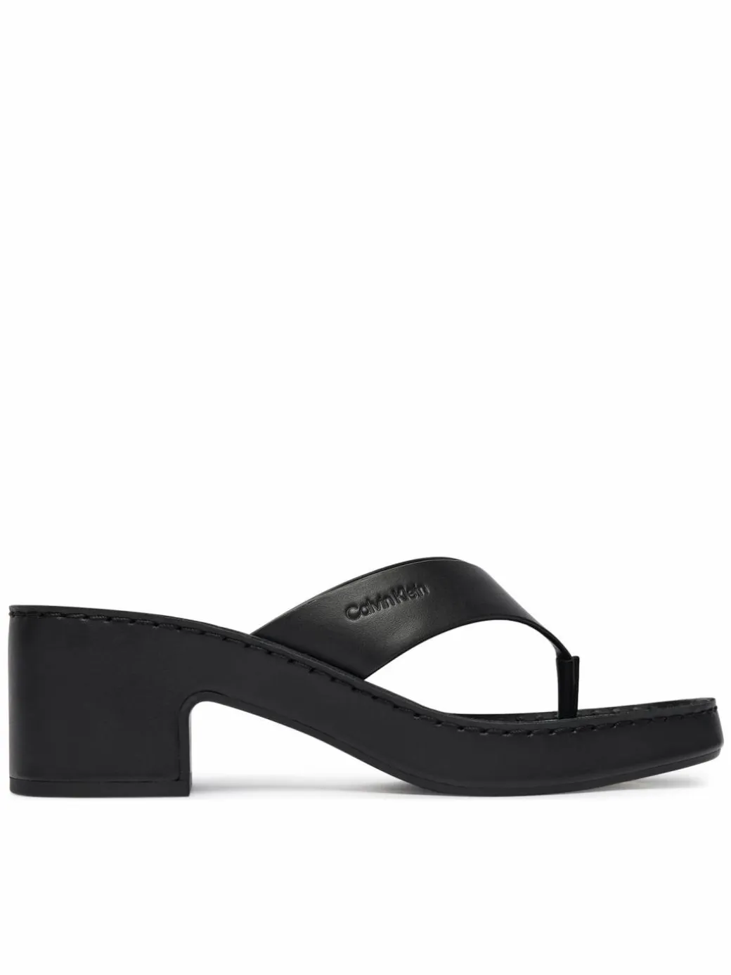 Infradito Block Heel Sndl Thong Lth HW0HW02913 Nero