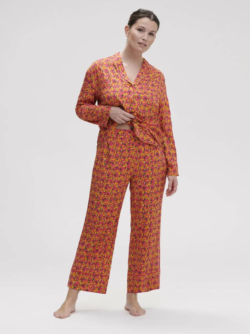 Maglietta del pigiama Songe 18S957 Rosa Wide Fit
