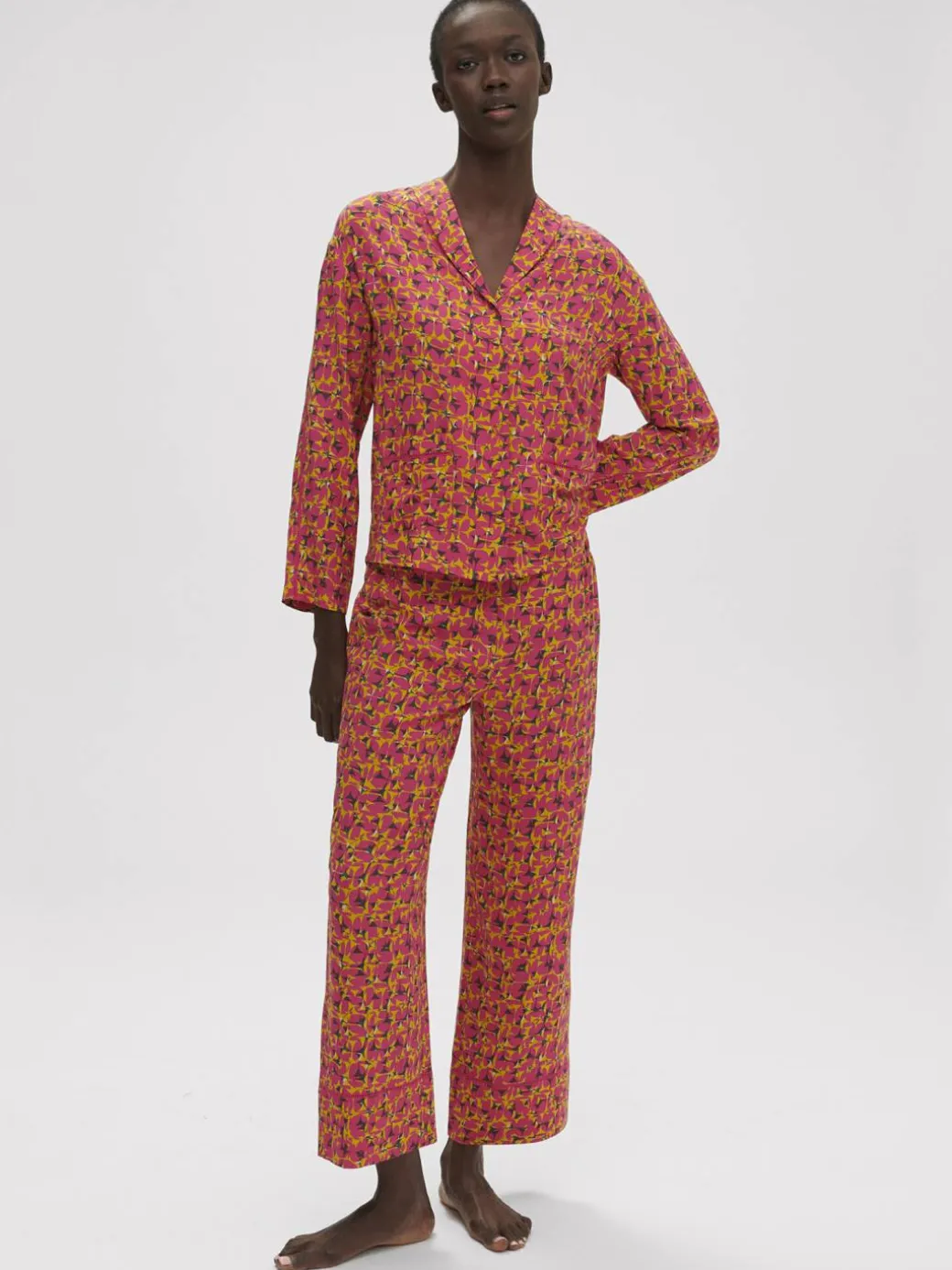 Maglietta del pigiama Songe 18S957 Rosa Wide Fit