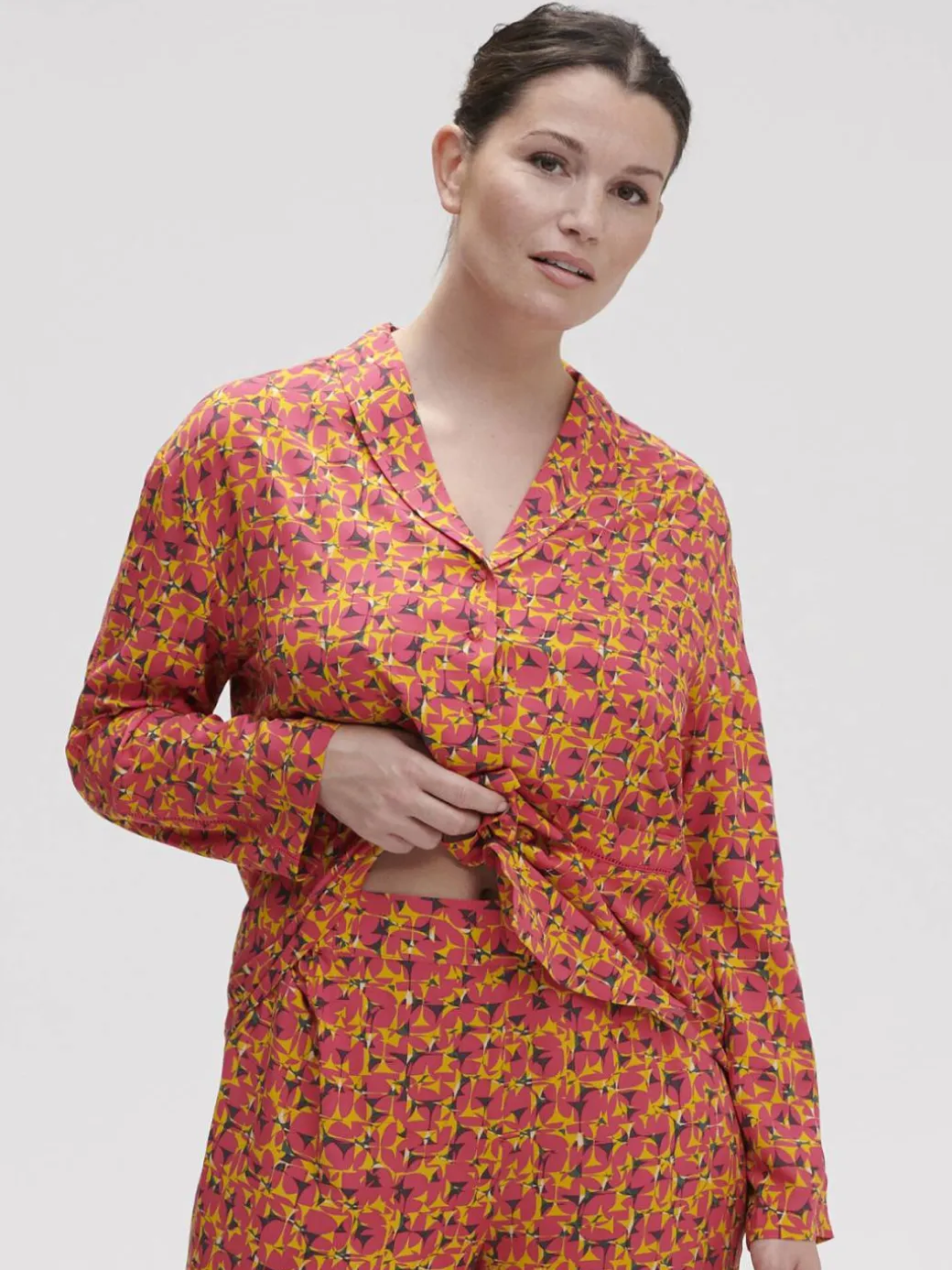 Maglietta del pigiama Songe 18S957 Rosa Wide Fit