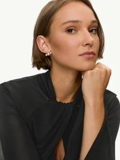 Orecchini Kira Pearl Front-Back Earring 153672 Oro