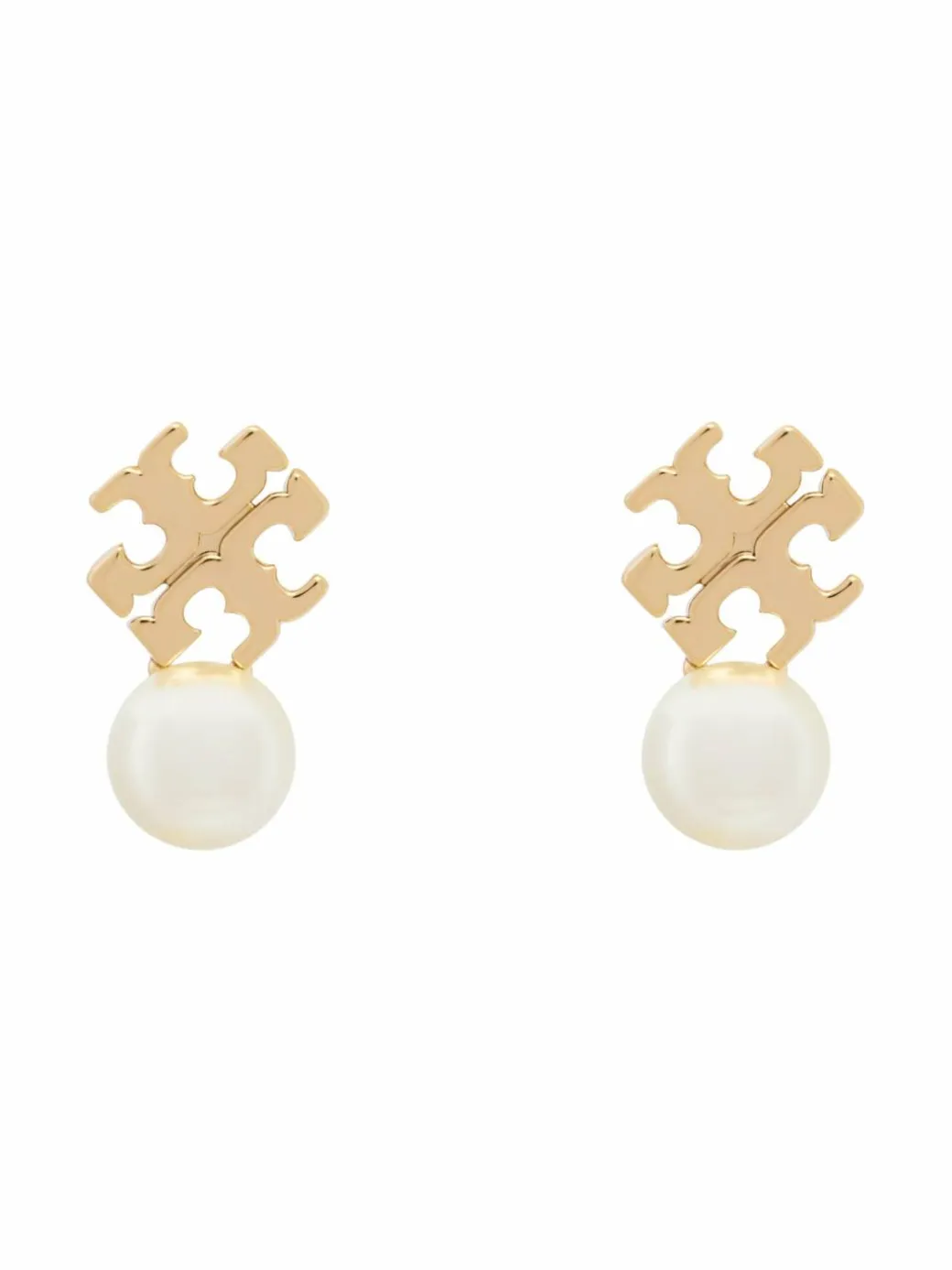 Orecchini LOGO AND PEARL STUD EARRINGS 184421 Oro