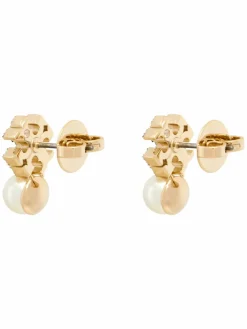 Orecchini LOGO AND PEARL STUD EARRINGS 184422 Oro