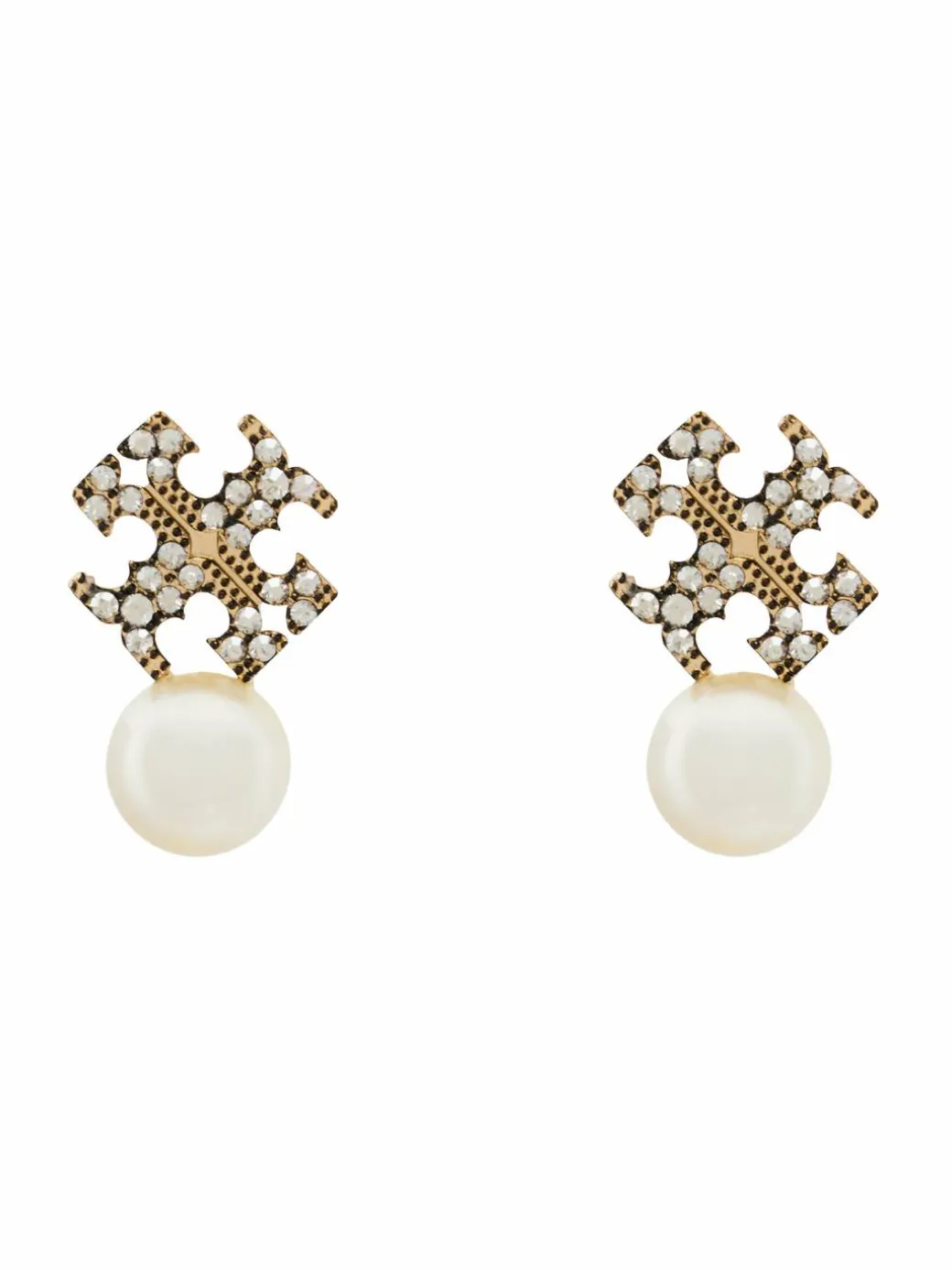Orecchini LOGO AND PEARL STUD EARRINGS 184422 Oro