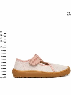 Pantofole Barefoot Canvas T-Bar G1700439-2 S Rosa