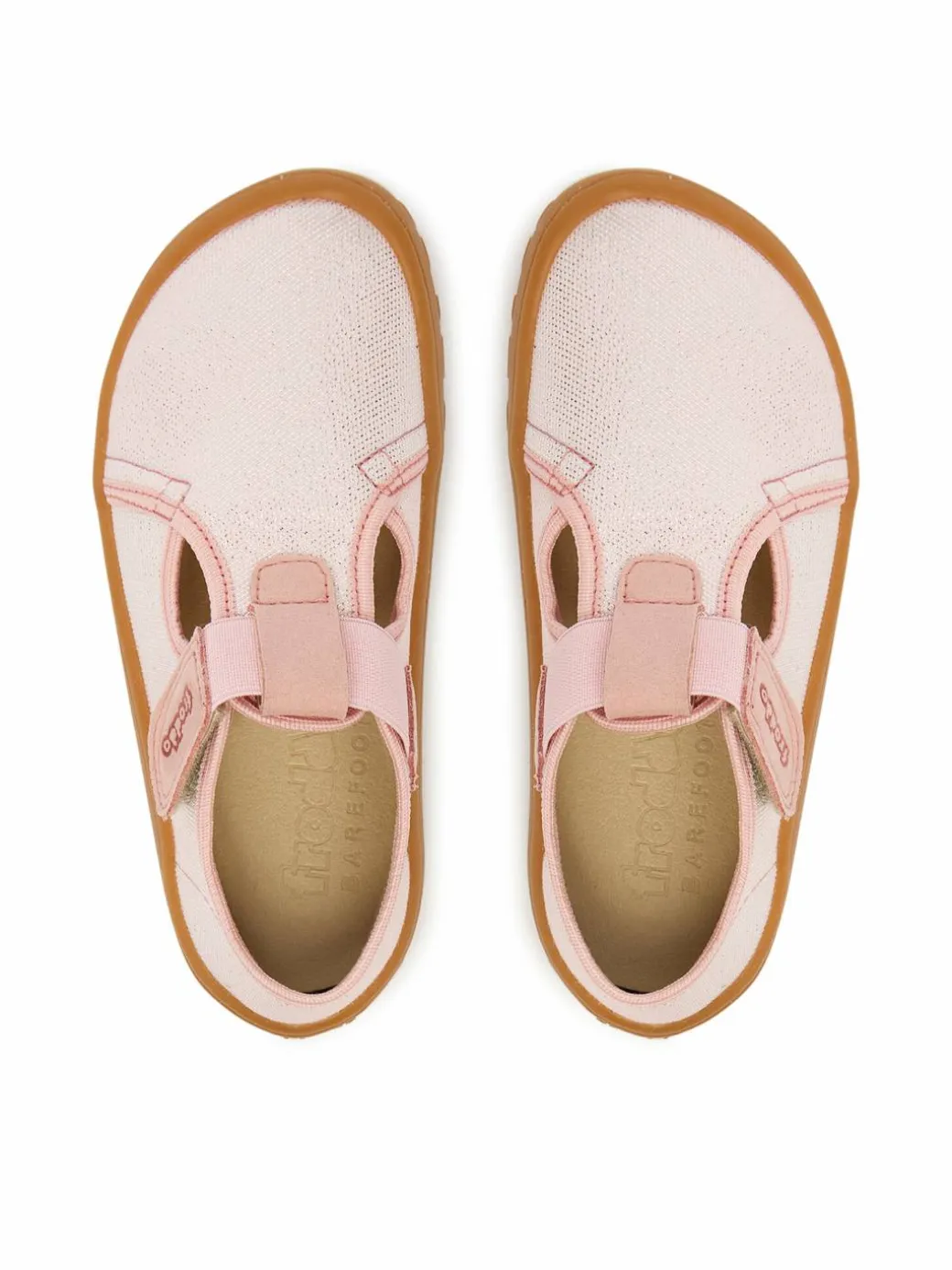 Pantofole Barefoot Canvas T-Bar G1700439-2 S Rosa