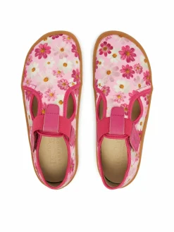 Pantofole Barefoot Canvas T-Bar G1700439-4 D Rosa