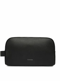 Pochette per cosmetici Foil Emboss Dopp Kit LV04D1031G Nero