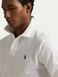 Polo 710680790001 Bianco Custom Slim Fit
