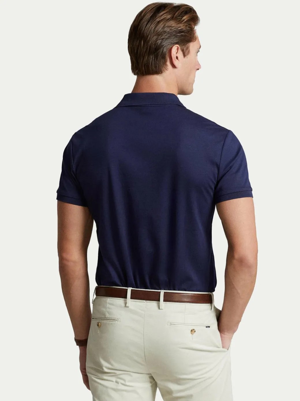 Polo 710713130006 Blu scuro Custom Slim Fit