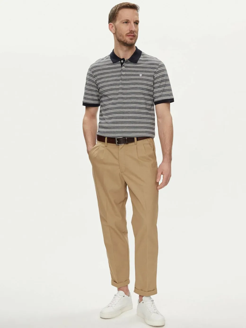 Polo Bluwin 12170931 Grigio Regular Fit