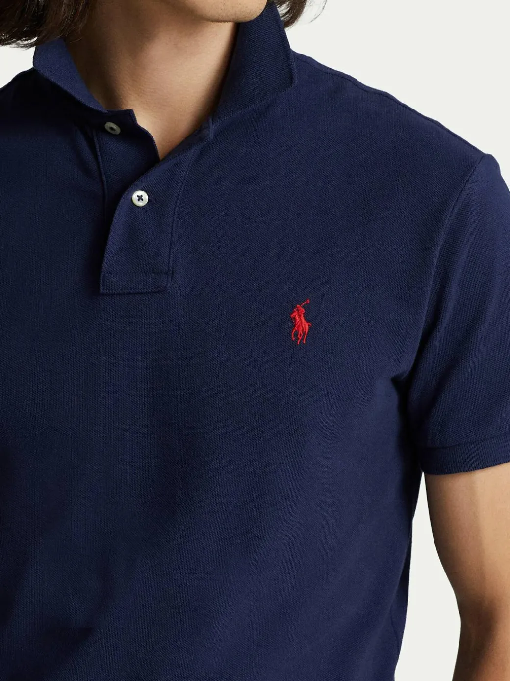 Polo Core Replen 710795080 Blu scuro Slim Fit