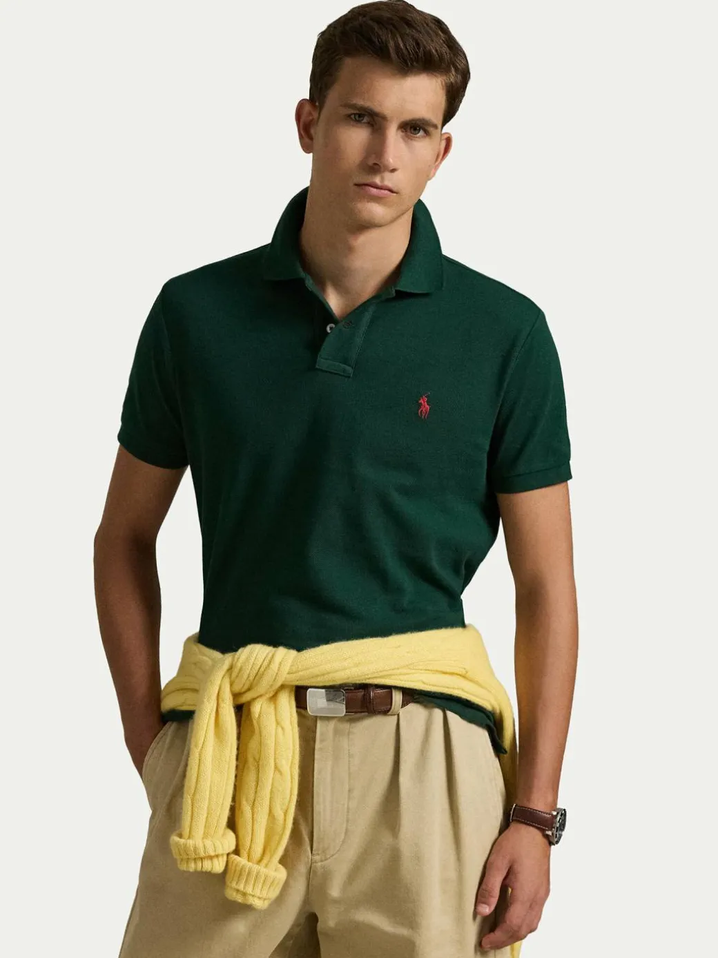 Polo Core Replen 710782592 Verde Custom Slim Fit