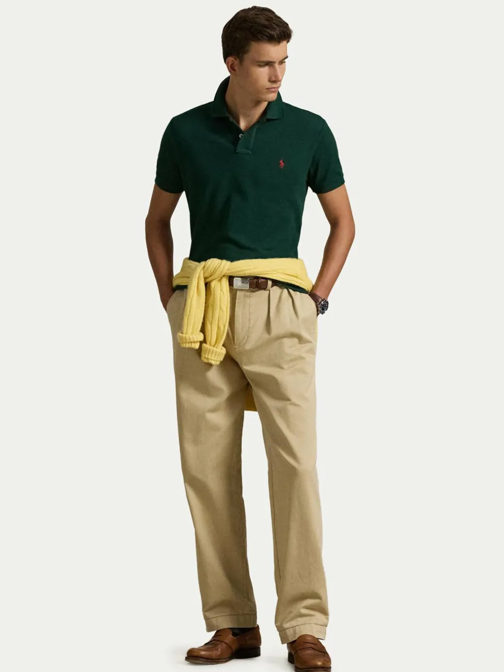 Polo Core Replen 710782592 Verde Custom Slim Fit