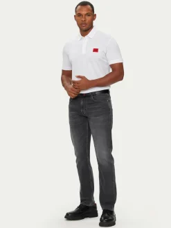 Polo Dereso222 50466202 Bianco Slim Fit