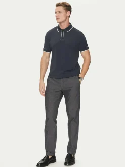 Polo 4GHP07 6141A Blu scuro Regular Fit