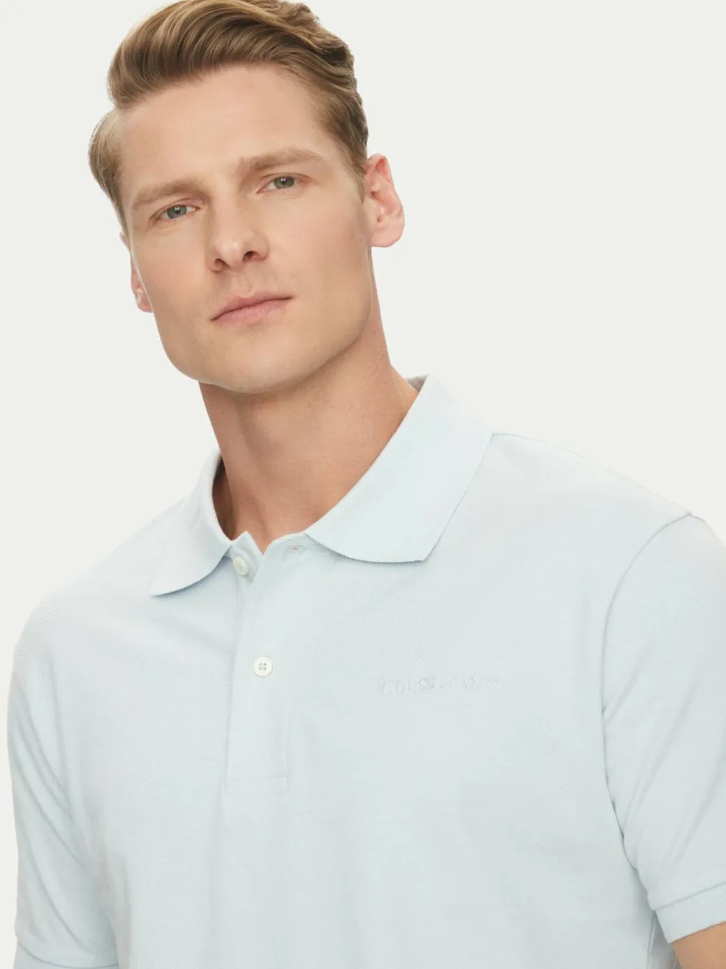 Polo M4BP29 KCJV1 Celeste Regular Fit