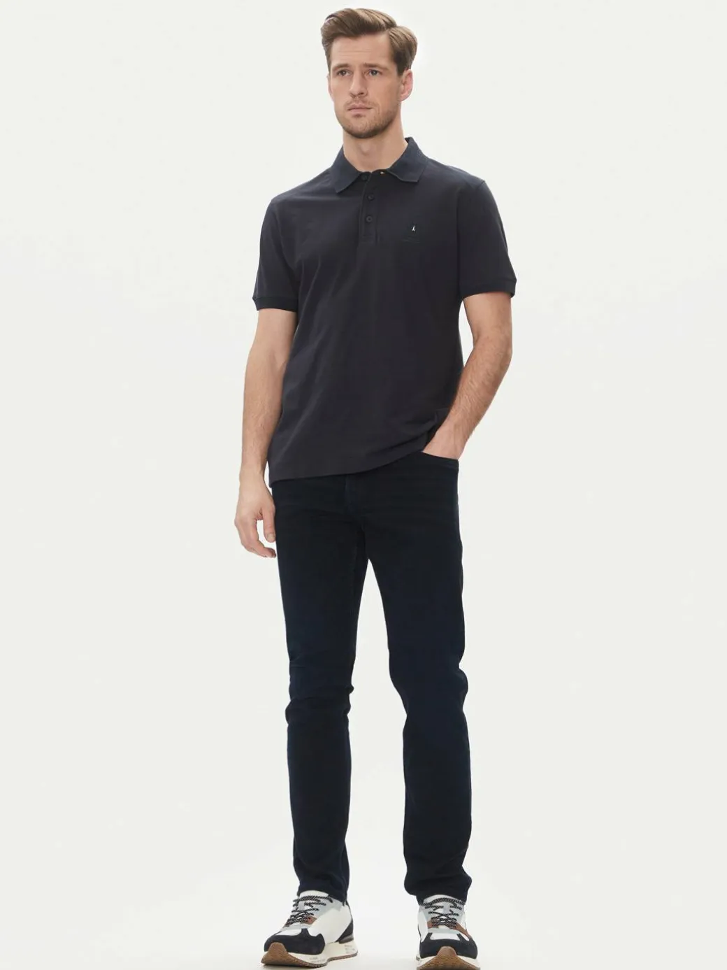Polo 251PO1868P347 Blu scuro Regular Fit