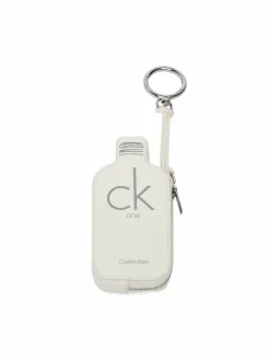 Portachiavi Ck One Bottle Zip Small Pouch LV04F1246G Bianco