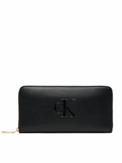 Portafoglio Bold Ck Long Zip Around LV04F1077G Nero