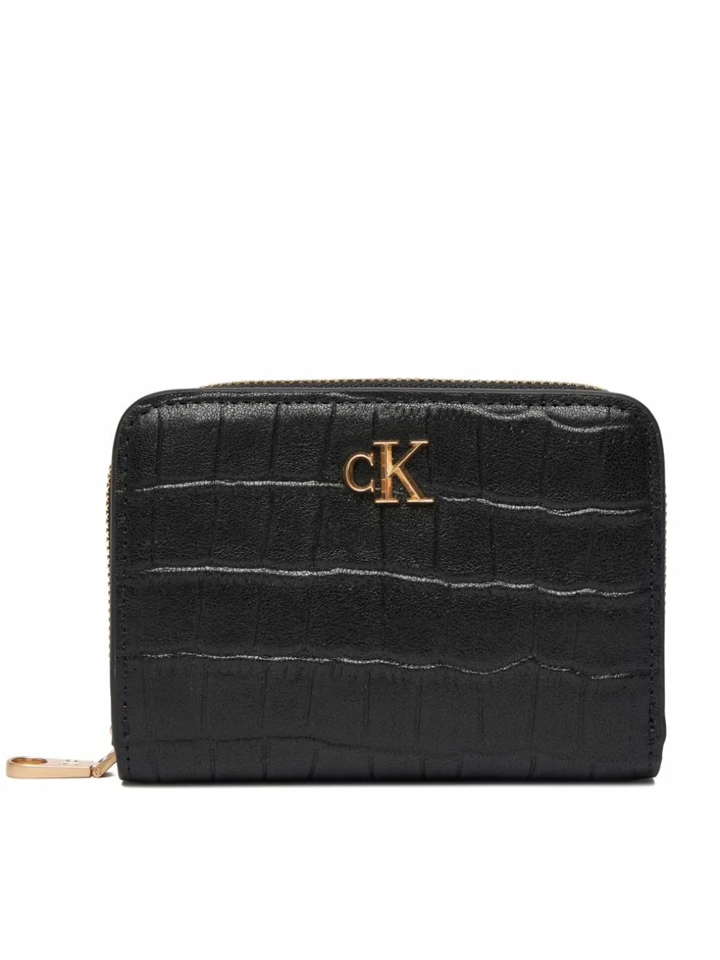 Portafoglio Ck Croc Medium Flap Zip Around LV04F1095G Nero