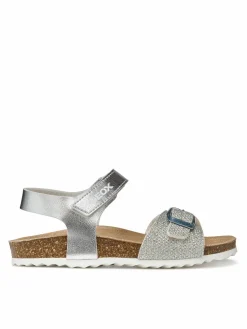 Sandali J Adriel Girl J028MC 0BNEW C1007 M Argento