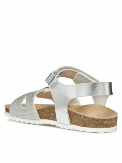 Sandali J Adriel Girl J028MC 0BNEW C1007 M Argento