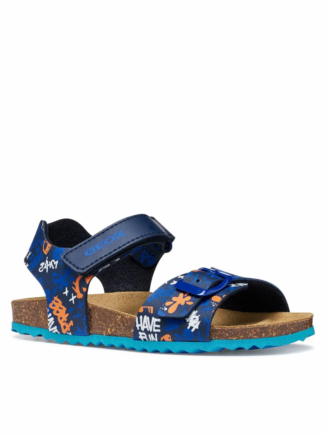 Sandali J Ghita Boy J028LB 06A54 C0693 D Blu scuro