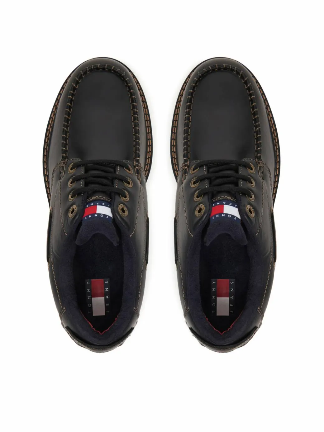 Scarpe basse Archive '01 Boat Shoe Leather EM0EM01651 Nero