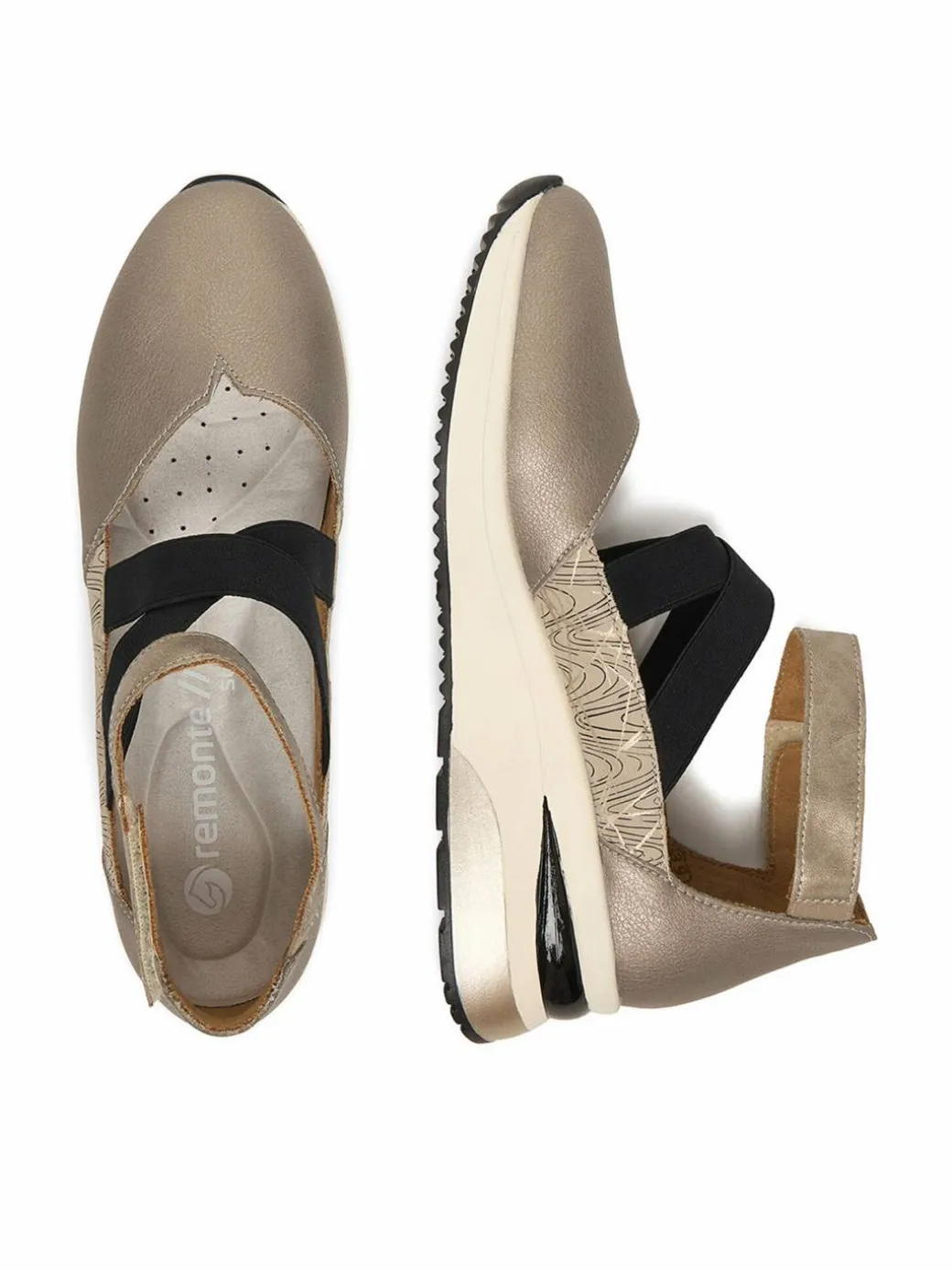 Scarpe basse D2411-90 Beige