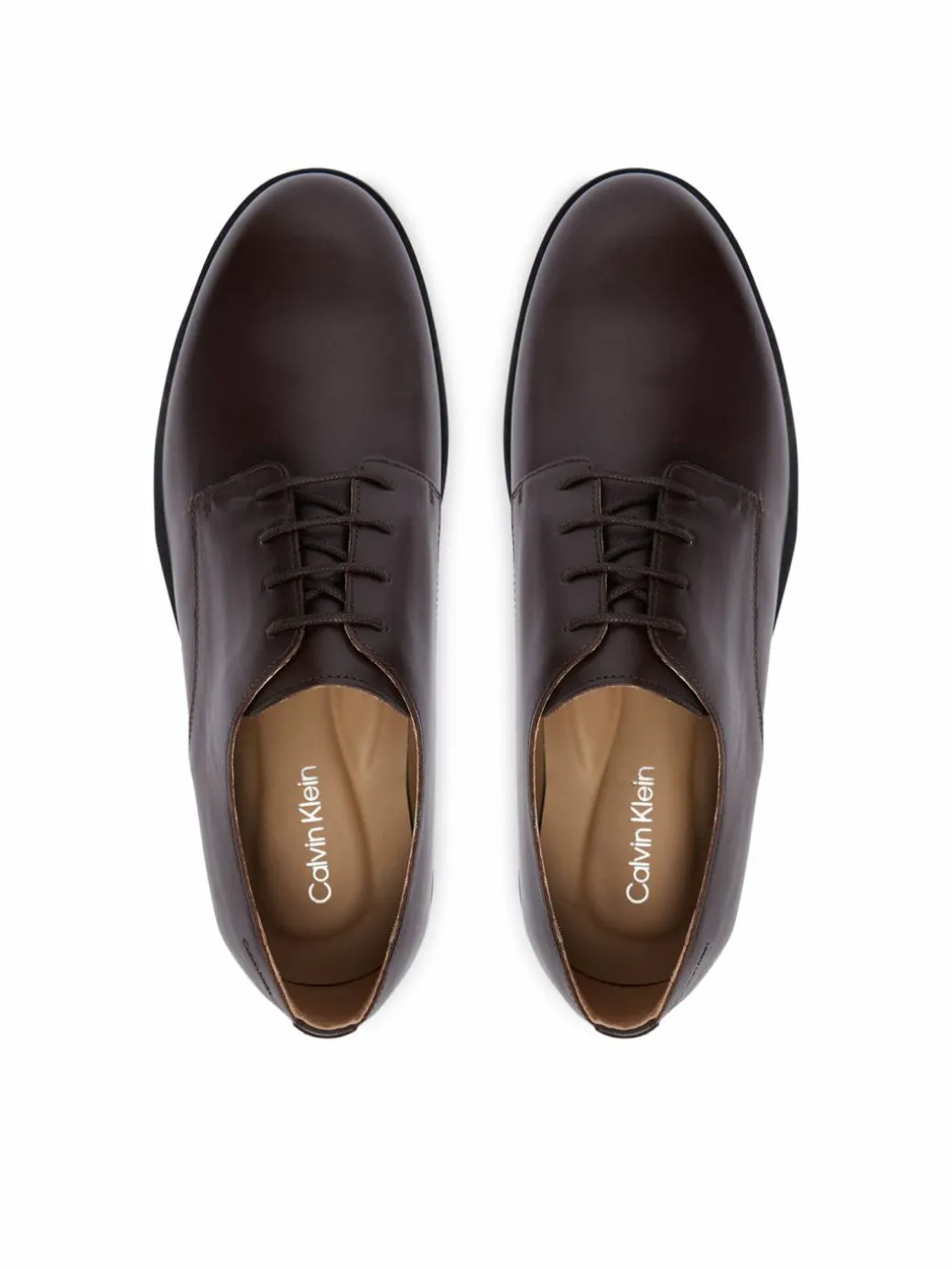 Scarpe basse Ess Rubber Derby Lth HM0HM02056 Marrone scuro