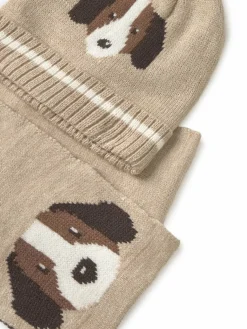 Set berretto e sciarpa 10018 Beige