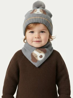Set berretto e sciarpa 10018 Grigio