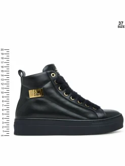 Stivaletti High Top Lace Up F4-A9E-0362-1251930 D Nero