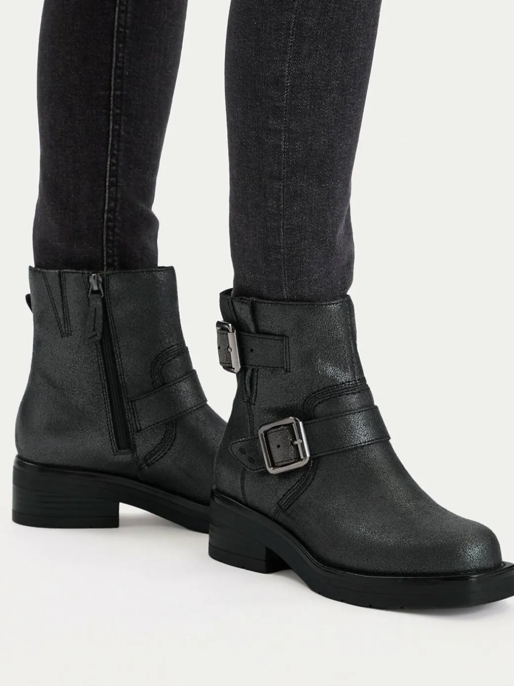 Stivaletti Rebelle Buckle 26178889 Argento