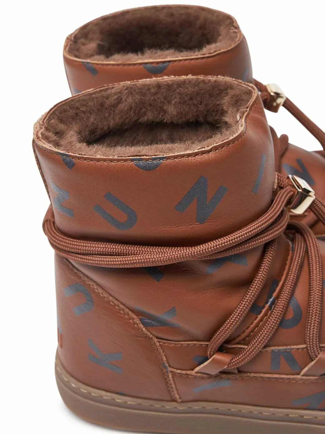 Stivali da neve Full Leather Print 65202-088 Marrone