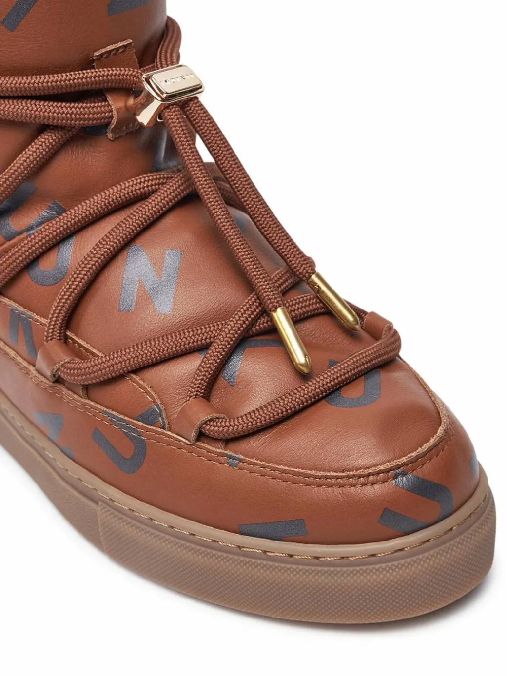 Stivali da neve Full Leather Print 65202-088 Marrone