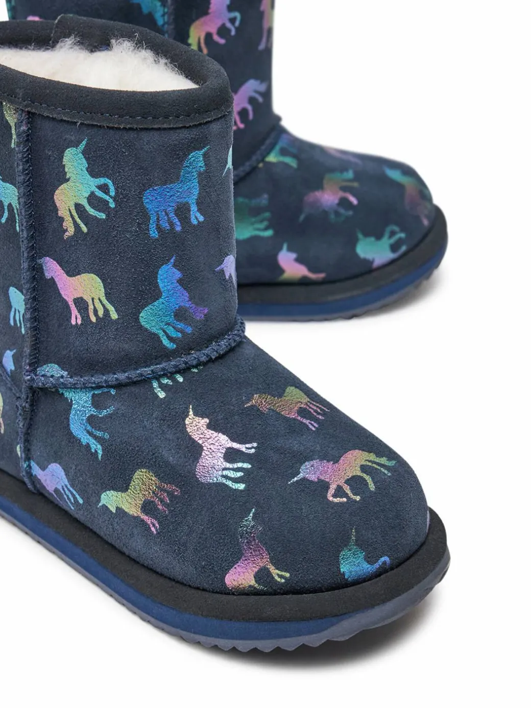 Stivali da neve Rainbow Unicorn Brumby K12373 Blu scuro