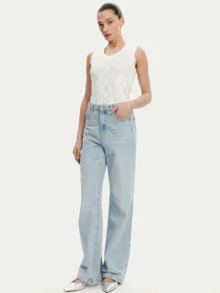 Top FR25ST4003K414R9 Écru Regular Fit