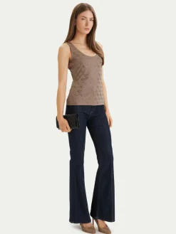 Top W6GP10 K2932 Marrone Regular Fit