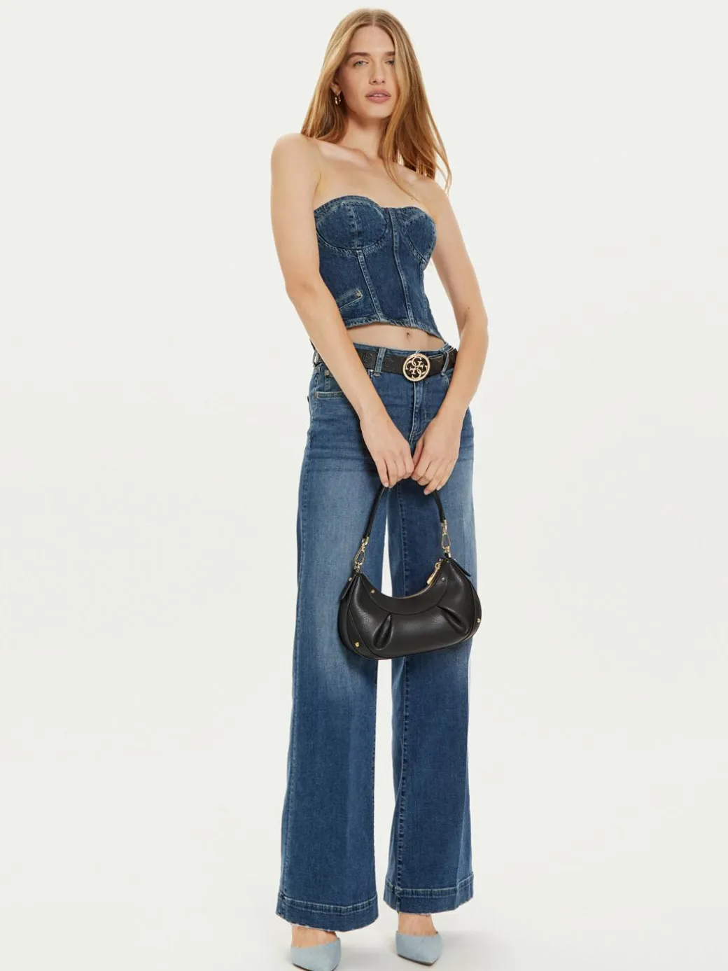Top W4PH0T D5JT1 Blu scuro Slim Fit