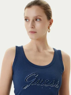 Top W5YP00 KCXJ2 Blu scuro Classic Fit