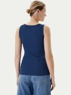 Top W5YP00 KCXJ2 Blu scuro Classic Fit