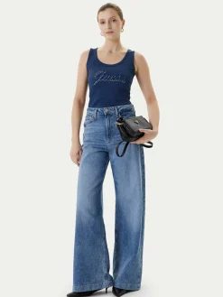 Top W5YP00 KCXJ2 Blu scuro Classic Fit
