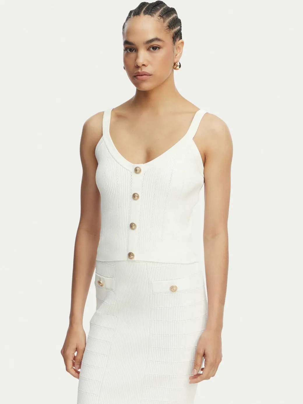 Top W5YR10 Z0130 Bianco Regular Fit