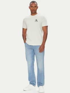 T-shirt Abstract Graphic LV04RC853G Écru Regular Fit