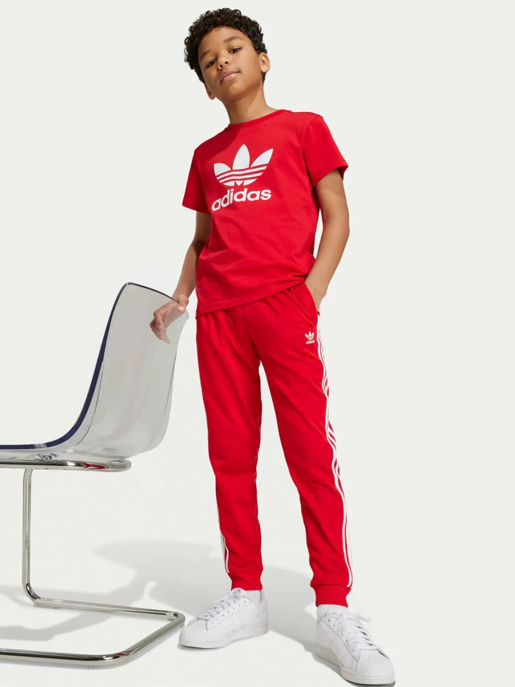 T-shirt adicolor Trefoil IY7423 Rosso Regular Fit