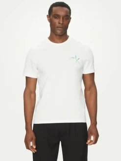 T-shirt Chest Logo K10K114146 Bianco Regular Fit