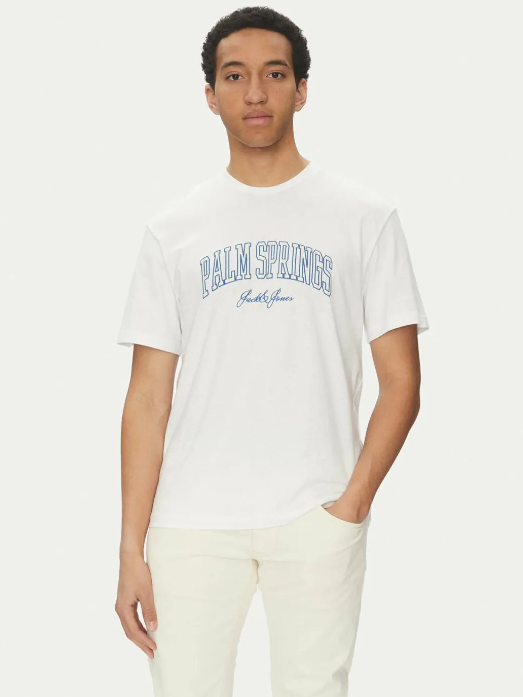 T-shirt Detroit 12268441 Bianco Relaxed Fit