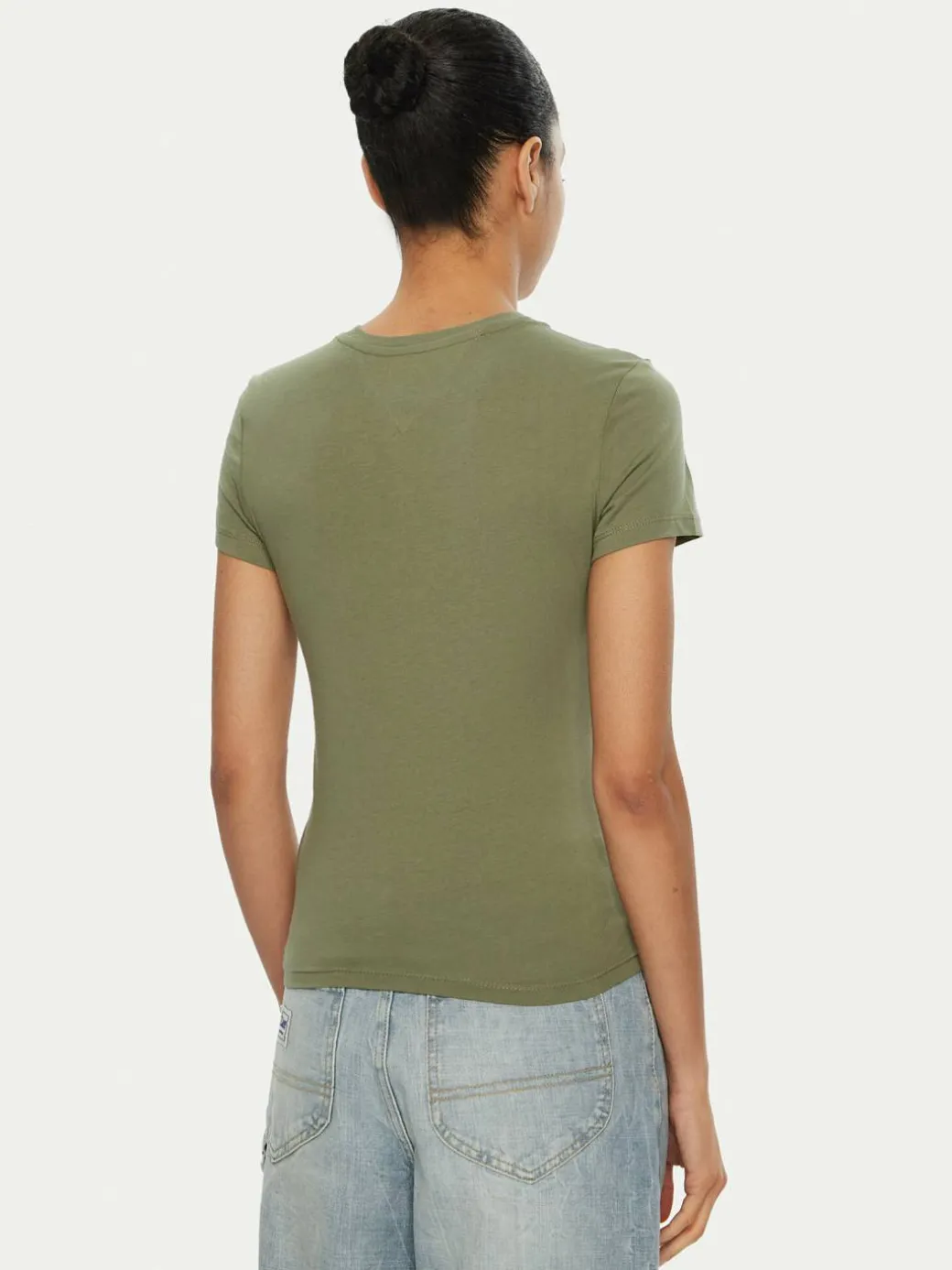 T-shirt Essential DW0DW19447 Verde Slim Fit